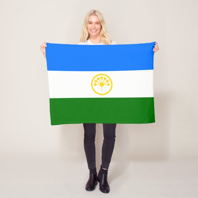 Patriotic Bashkortostan Flag Fleece Blanket (Beispiel)