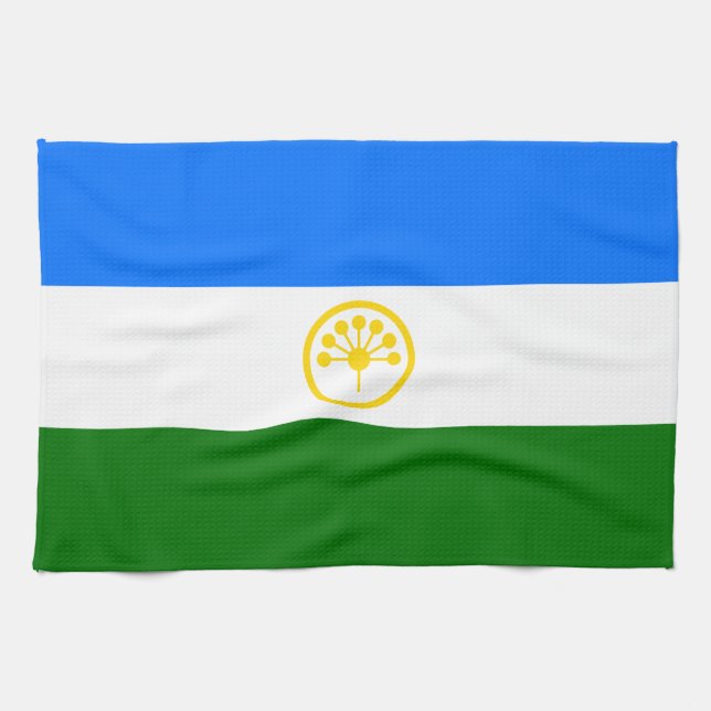 Patriotic Bashkortostan Flag Küchentuch (Horizontal)