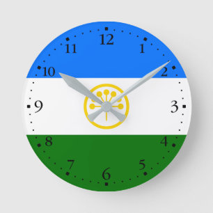 Patriotic Bashkortostan Flag Runde Wanduhr