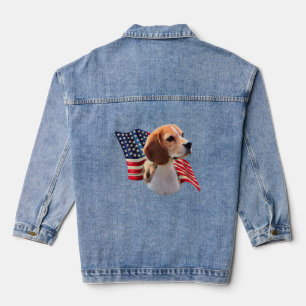 Patriotic Beagle Denim Jacket Jeansjacke