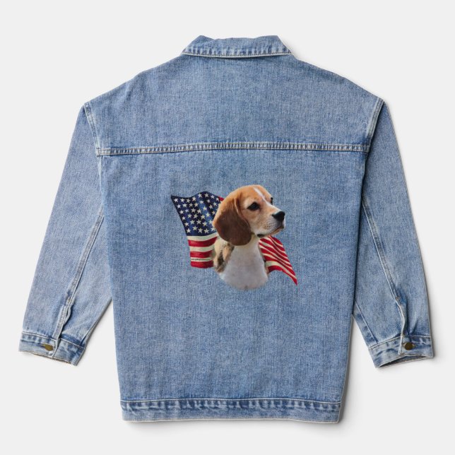 Patriotic Beagle Denim Jacket Jeansjacke (Rückseite)