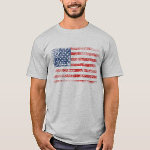Patriotic bedrückte amerikanische Flagge T-Shirt