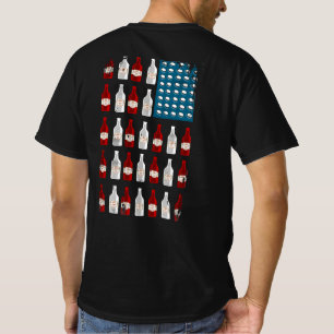 Patriotic Beer Bottle USA Flag T-Shirt