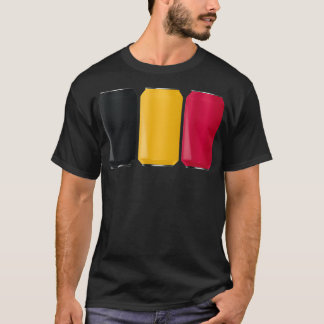 Patriotic Beer Cans Belgien Flag T-Shirt