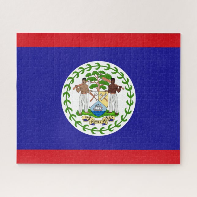 Patriotic Belizean Flag Jigsaw Puzzle (Horizontal)