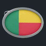Patriotic Benin Flag Ovale Gürtelschnalle<br><div class="desc">Patriotische Flagge von Benin.</div>