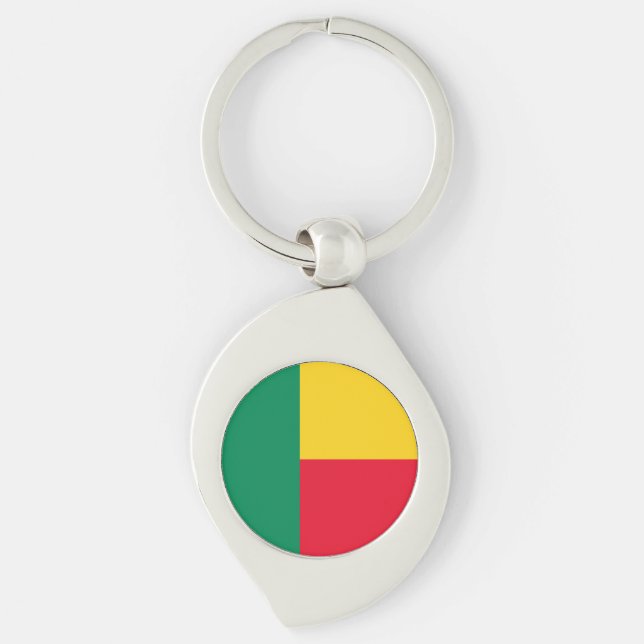 Patriotic Benin Flag Schlüsselanhänger (Vorderseite)