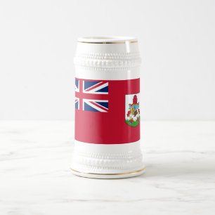 Patriotic Bermuda Flag Beer Stein Bierglas