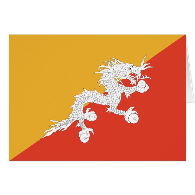 Patriotic Bhutan Flag (Vorderseite (Horizontal))