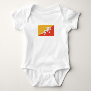Patriotic Bhutan Flag Baby Strampler
