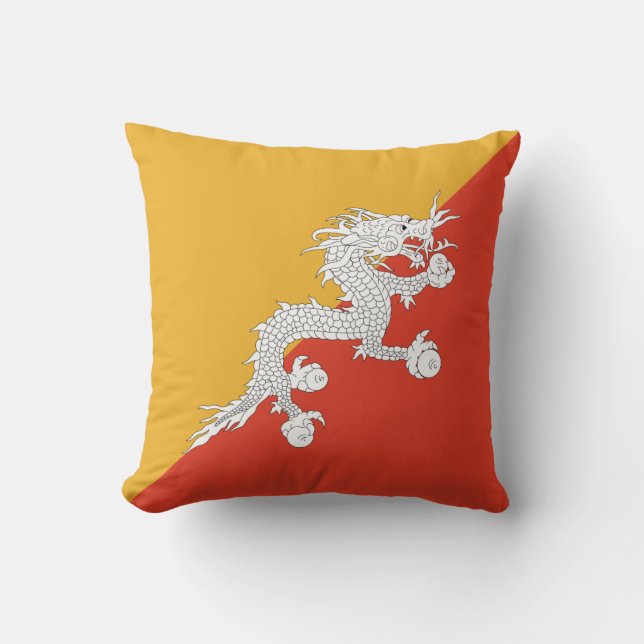 Patriotic Bhutan Flag Kissen (Vorderseite)