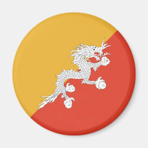 Patriotic Bhutan Flag Magnet