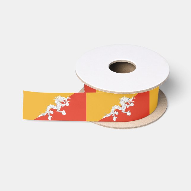 Patriotic Bhutan Flag Satinband (Spule)