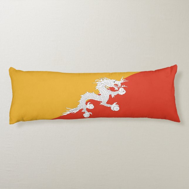 Patriotic Bhutan Flag Seitenschläferkissen (Rückseite)