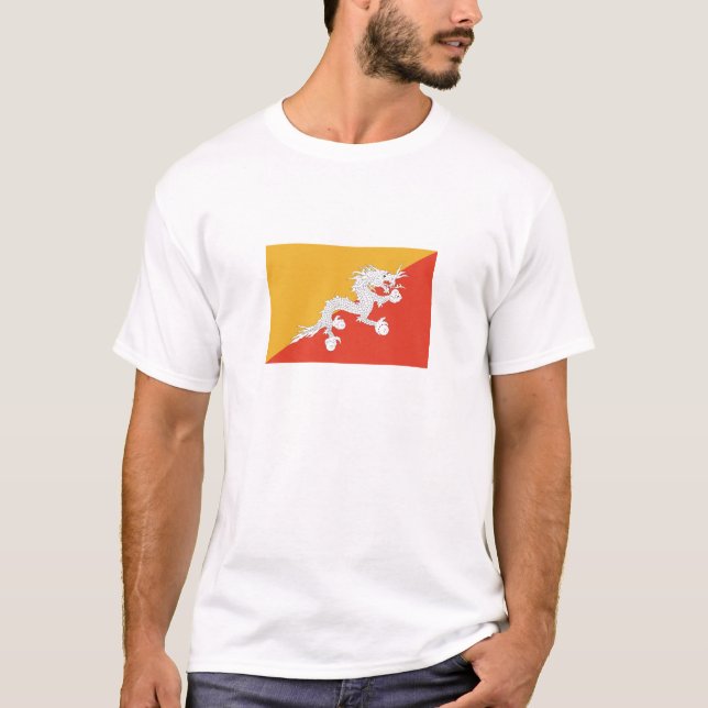 Patriotic Bhutan Flag T-Shirt (Vorderseite)