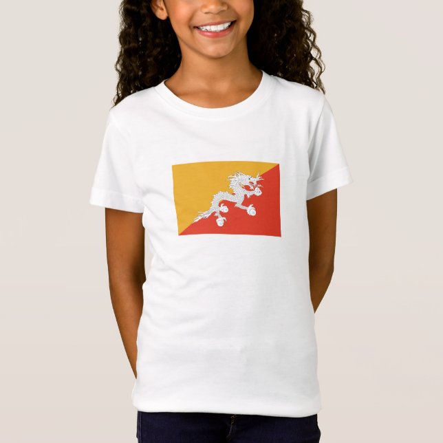 Patriotic Bhutan Flag T-Shirt (Vorderseite)