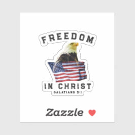 Patriotic Bible Verse Freedom in Christ Vinyl Aufkleber