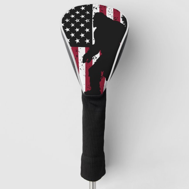 Patriotic Bigfoot  Golf Headcover (Vorderseite)