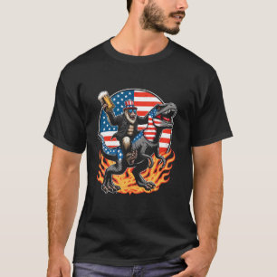 Patriotic Bigfoot Monster Truck Ber American 4. T-Shirt
