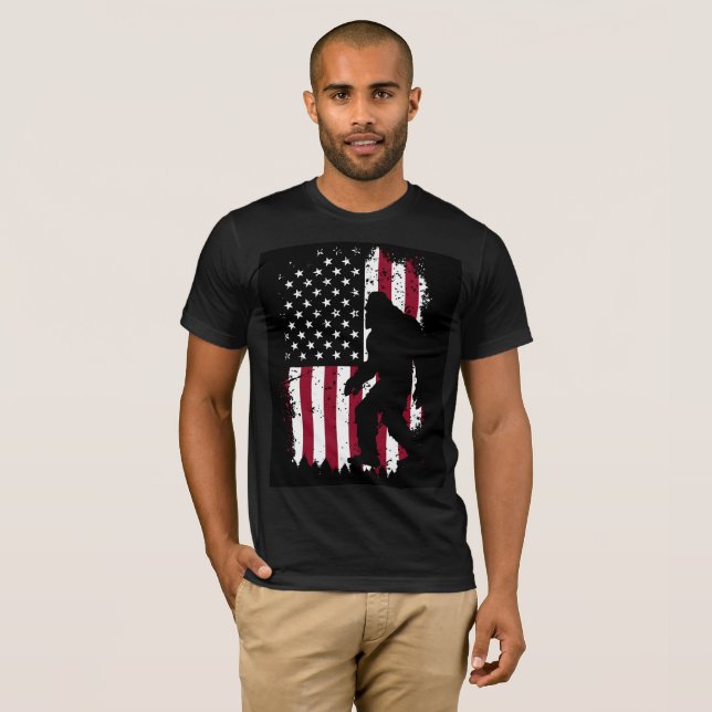 Patriotic Bigfoot T-Shirt (Vorne ganz)