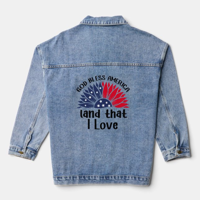 Patriotic Bloom Jeansjacke (Rückseite)