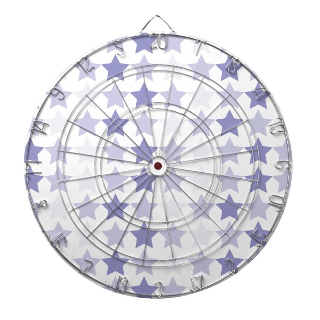 Patriotic Blue Ombre Stars Dartscheibe (vorne)