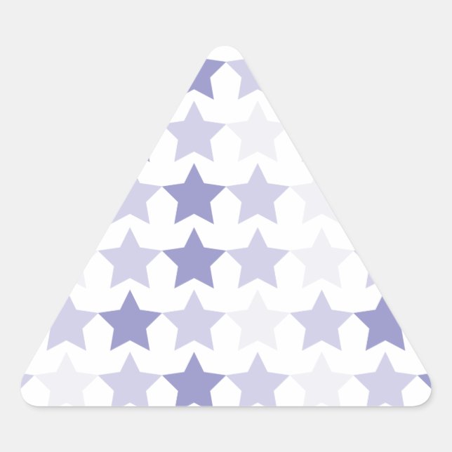 Patriotic Blue Ombre Stars Dreieckiger Aufkleber (Vorderseite)