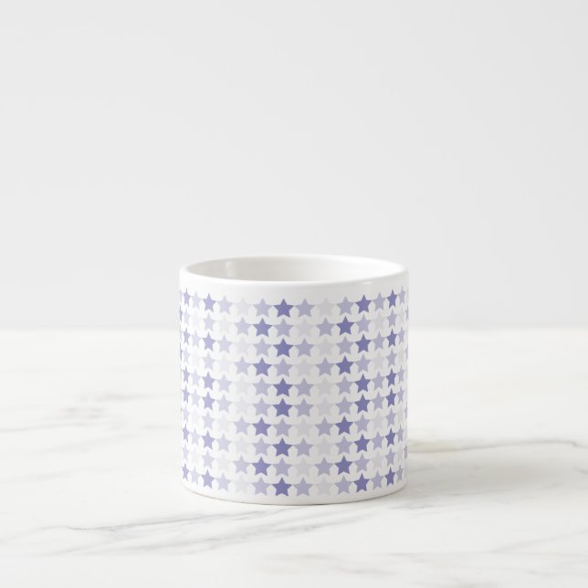 Patriotic Blue Ombre Stars Espressotasse (Vorderseite)