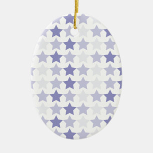 Patriotic Blue Ombre Stars Keramik Ornament