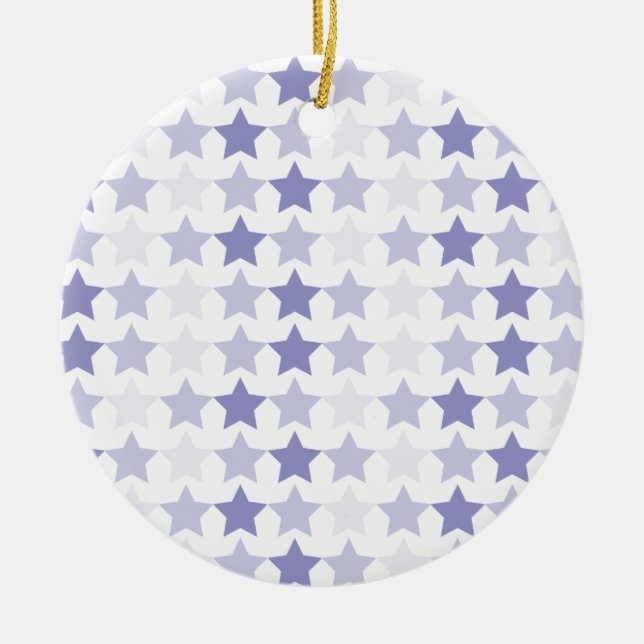 Patriotic Blue Ombre Stars Keramik Ornament (Vorne)