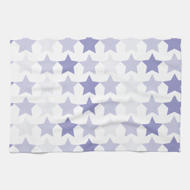 Patriotic Blue Ombre Stars Küchentuch (Horizontal)