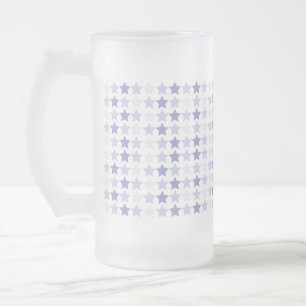 Patriotic Blue Ombre Stars Mattglas Bierglas