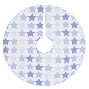 Patriotic Blue Ombre Stars Polyester Weihnachtsbaumdecke