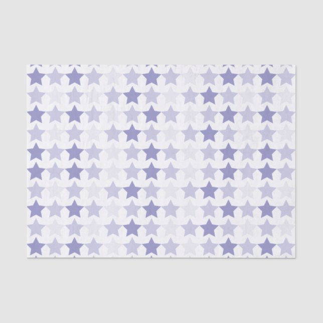 Patriotic Blue Ombre Stars Seidenpapier (Vorderseite)