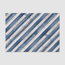 Patriotic Blue Stripe Wood Seidenpapier