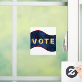 Patriotic Blue Wave Vote Fensteraufkleber