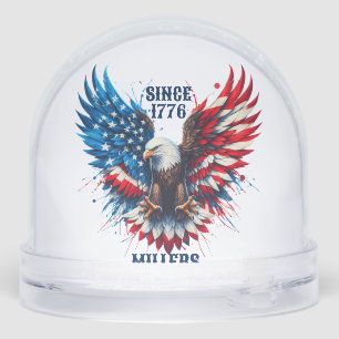 Patriotic Bold Eagle Snow Globe Schneekugeln