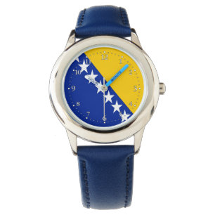 Patriotic Bosnien-Herzegowina Flag Wrist Watch Armbanduhr