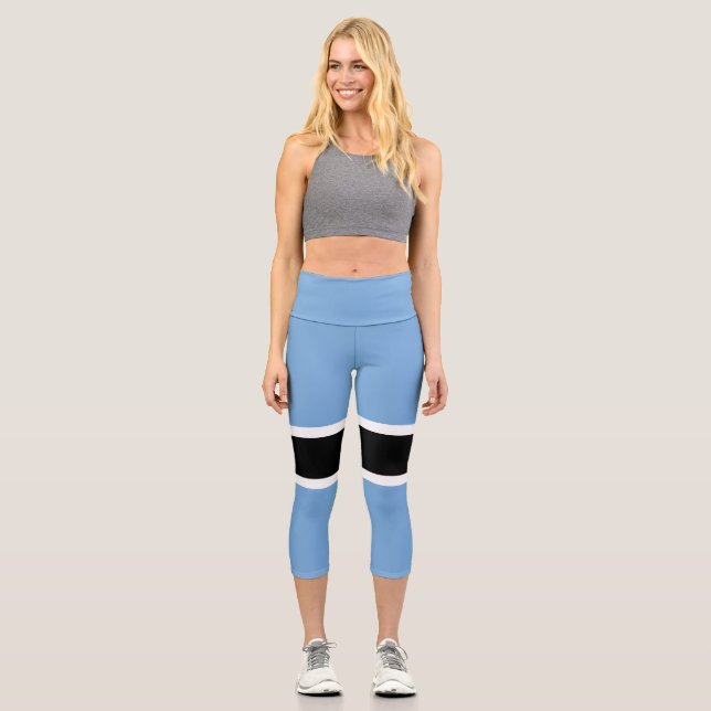 Patriotic Botswana Flag Capri Leggings (Vorderseite)