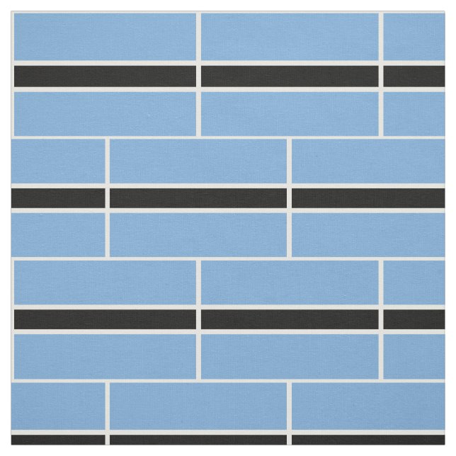 Patriotic Botswana Flag Fabric Stoff (Muster)