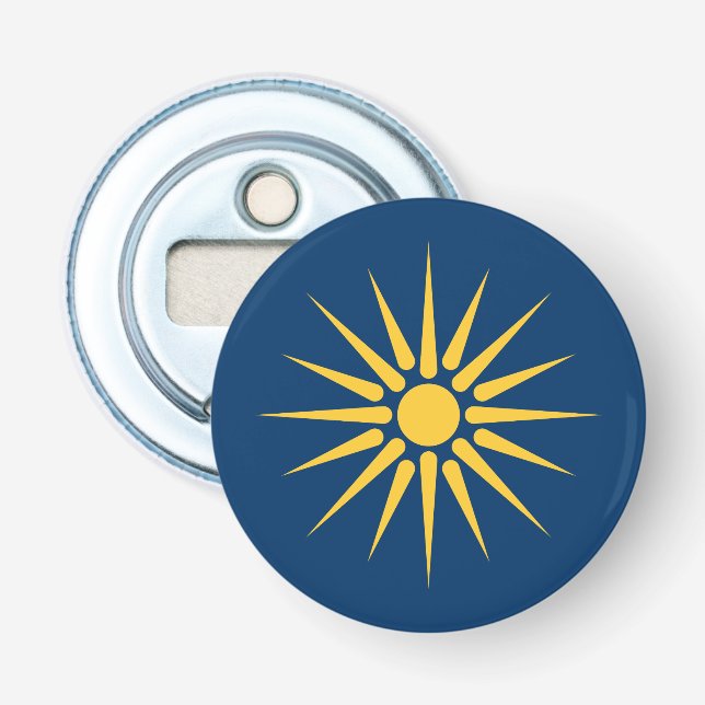 Patriotic bottle opener with Flag of Macedonia Flaschenöffner (Vorderseite)