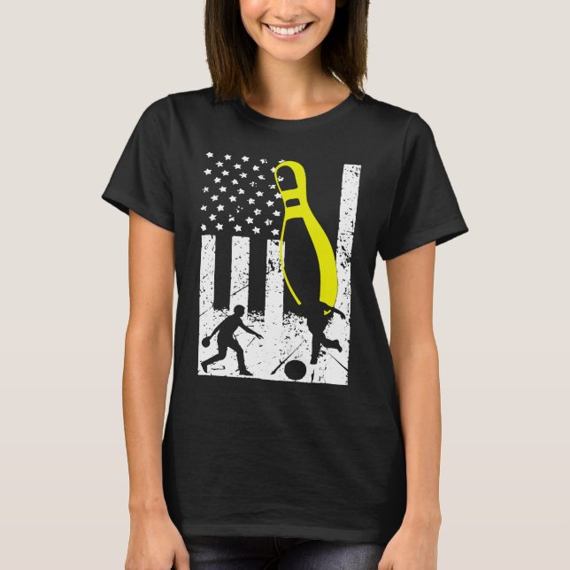 Patriotic Bowling Team Trophy T-Shirt (Vorderseite)