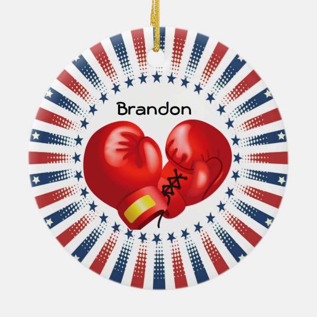 Patriotic Boxing Design Ornament (Hinten)