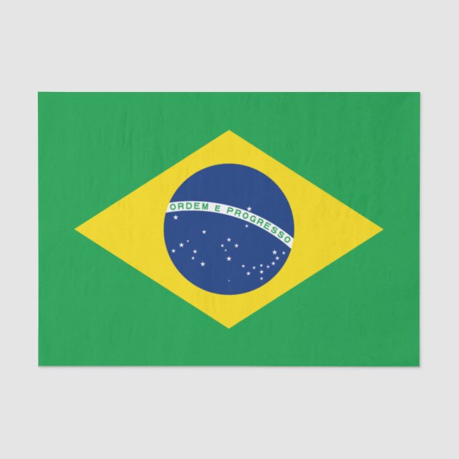 Patriotic Brazil Flag Tissue Paper Seidenpapier (Vorderseite)