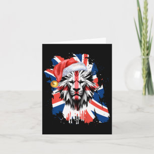 Patriotic British Christmas UK English Flag Premiu Karte