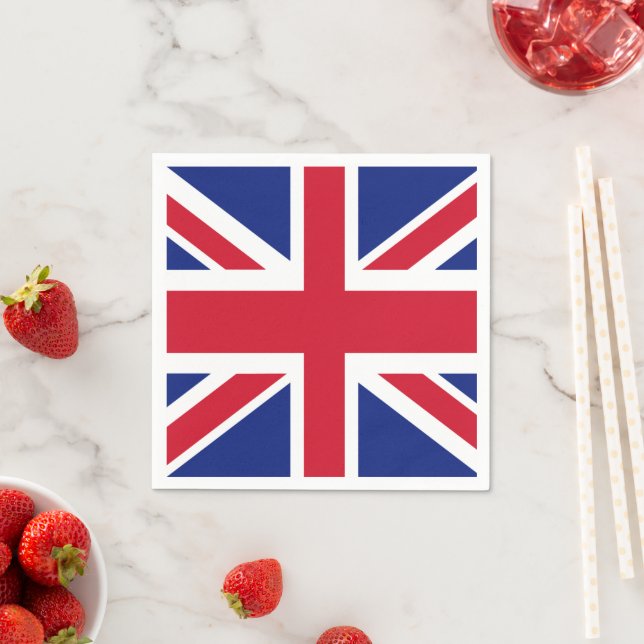Patriotic British Union Jack Flag Napkin Serviette (Beispiel)