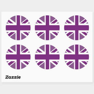 Patriotic British Union Jack Flag Runder Aufkleber