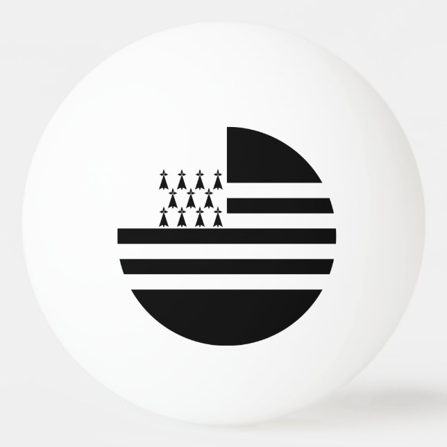 Patriotic Brittany Flag Ping Pong Ball Tischtennisball (Rückseite)
