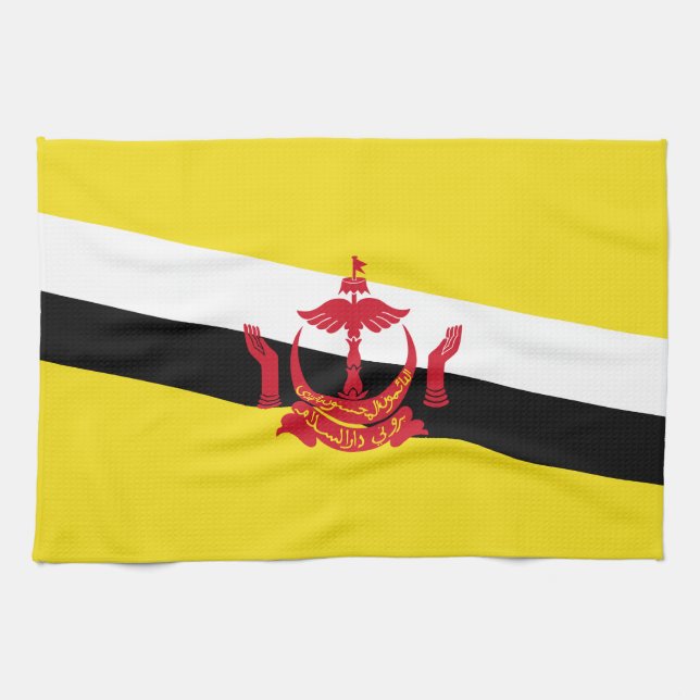 Patriotic Brunei Flag Küchentuch (Horizontal)