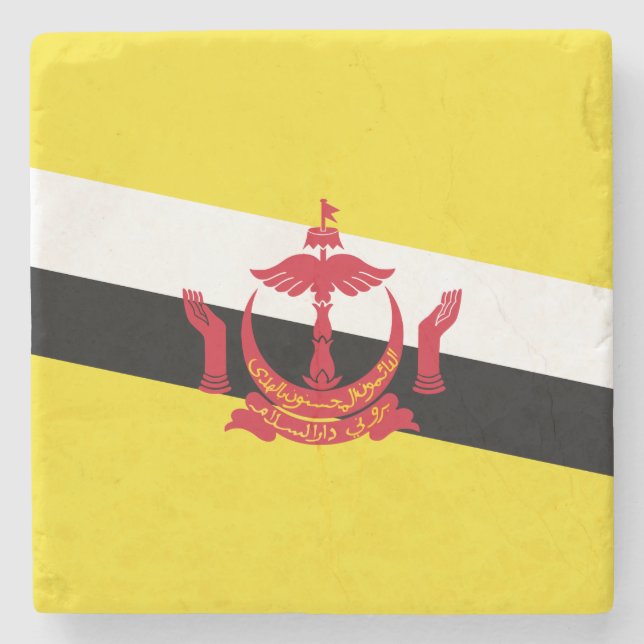 Patriotic Brunei Flag Stone Untersetzer (Vorderseite)